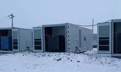 High-voltage generator sets are connected to the grid.